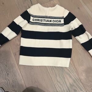 Christian Dior Striped Sweater - Black and Cream